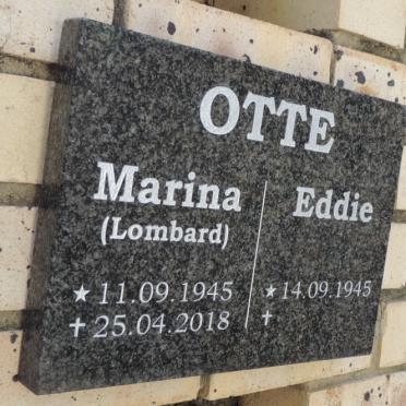 OTTE Eddie 1945- &amp; Marina LOMBARD 1945-2018