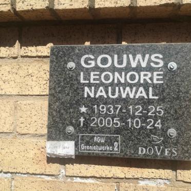 GOUWS Leonore Nauwal 1937-2005