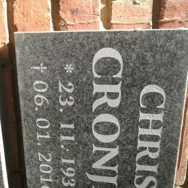 CRONJE Chris 1934-2016