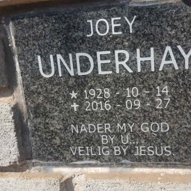 UNDERHAY Joey 1928-2016