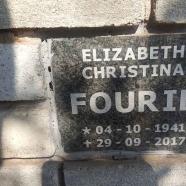 FOURIE Elizabeth Christina 1941-2017