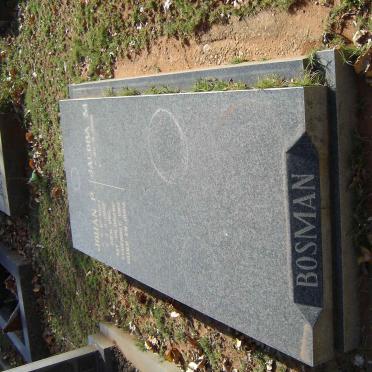 BOSMAN Johan P. 1927-1992 &amp; Jacoba M. 1930