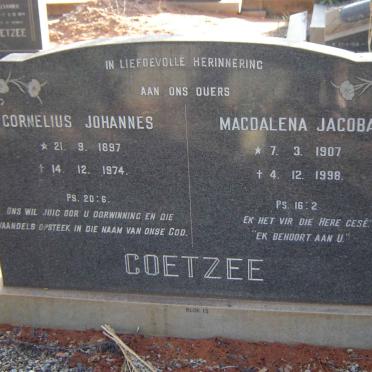 COETZEE Cornelius Johannes 1897-1974 &amp; Magdalena Jacoba 1907-1998