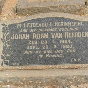 HEERDEN Johan Adam, van 1894-1960