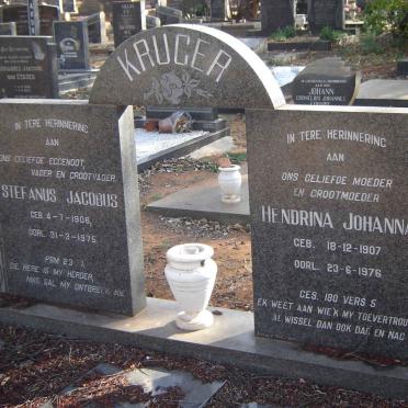 KRUGER Stefanus Jacobus 1906-1975 &amp; Hendrina Johanna 1907-1976
