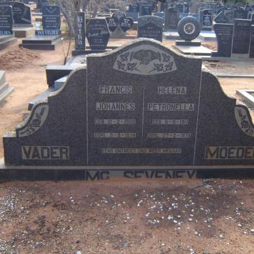 McSEVENEY Francis Johannes 1908-1974 &amp; Helena Petronella 1911-1975