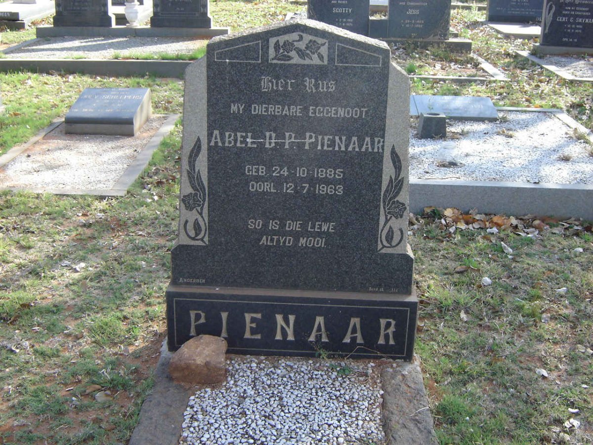 PIENAAR Abel D.P. 1885-1963