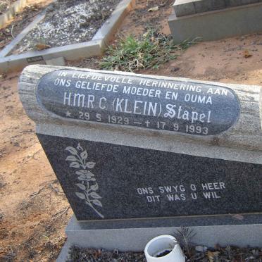 STAPEL H.M.R.C. 1929-1993