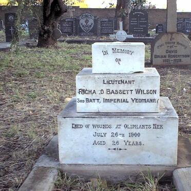 WILSON Richard Bassett -1900