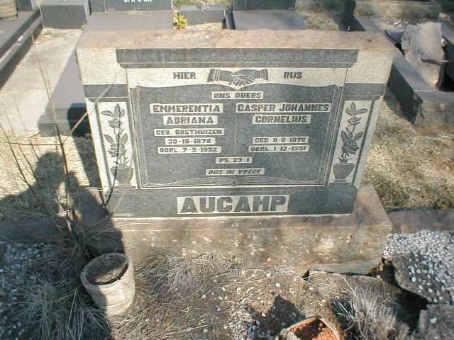 AUCAMP Casper Johannes Cornelius 1876-1931 &amp; Emmerentia Adriana OOSTHUIZEN 1878-1932