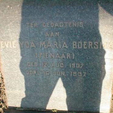 BOERSMA Evie Yda Maria nee PIENAAR 1907-1937