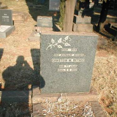 BETHGE Ernstein W. 1855-1932