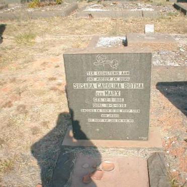 BOTHA Susara Carolina nee MARX 1886-1970