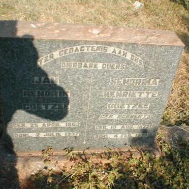 COETZEE Jan Hendrik 1863-1937 &amp;  Hendrina Henriette ROBBERTS 1872-1938