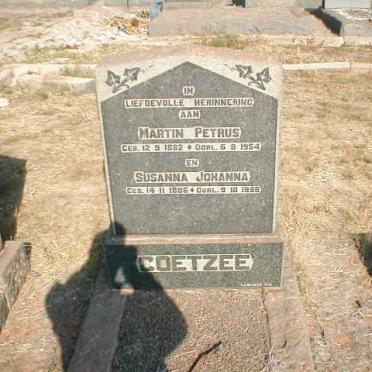 COETZEE Martin Petrus 1882-1954 &amp; Susanna Johanna 1886-1959