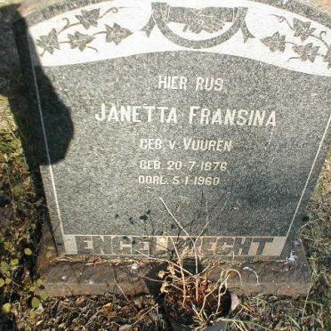 ENGELBRECHT Janetta Fransina van V.VUUREN 1876-1960