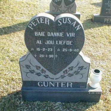 GUNTER Peter 1923-1990 &amp; Susan 1940-?