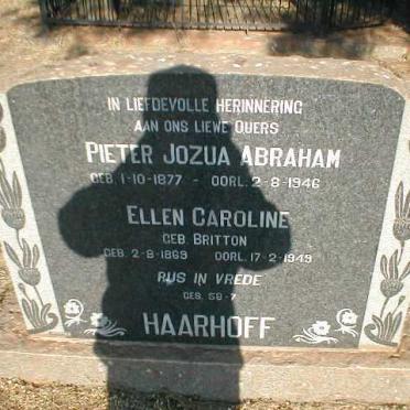 HAARHOFF Pieter Jozua Abraham 1877-1946 &amp; Ellen Caroline BRITTON 1869-1949