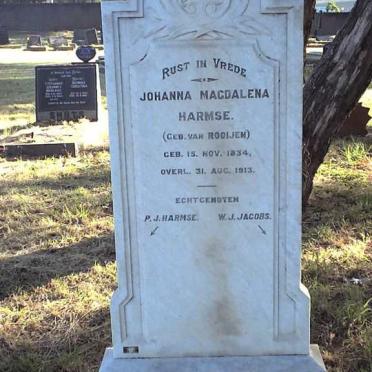 HARMSE Johanna Magdalena nee VAN ROOIJEN 1834-1913