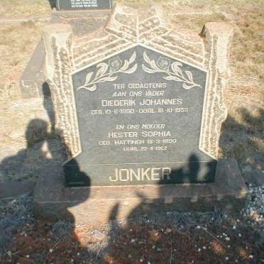 JONKER Diederik Johannes 1890-1953 &amp; Hester Sophia HATTINGH 1890-1962