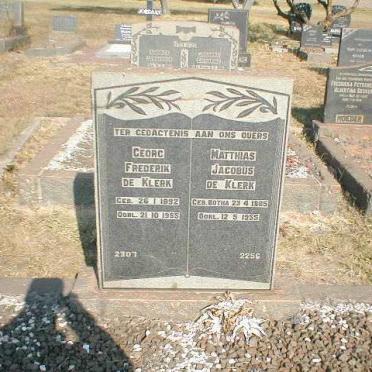 KLERK Georg Frederik, de 1892-1955 &amp; Matthias Jacobus BOTHA 1885-1955