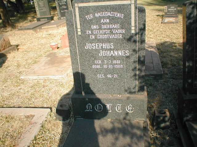 NOLTE Josephus Johannes 1881-1968