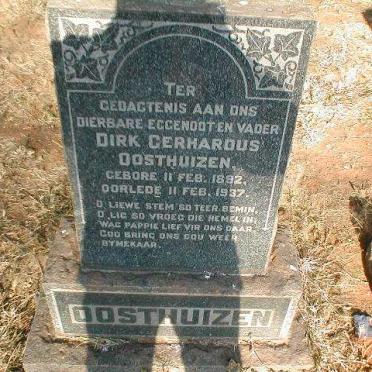 OOSTHUIZEN Dirk Gerhardus 1892-1937