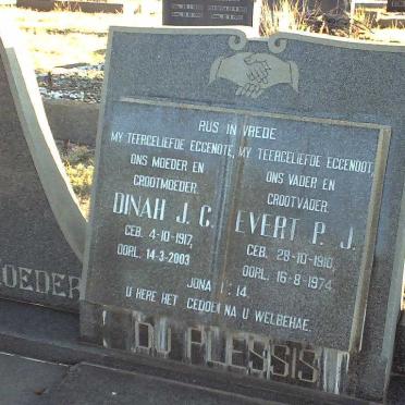 PLESSIS Evert P.L., du 1910-1974 &amp; Dinah J.C. 1917-2003