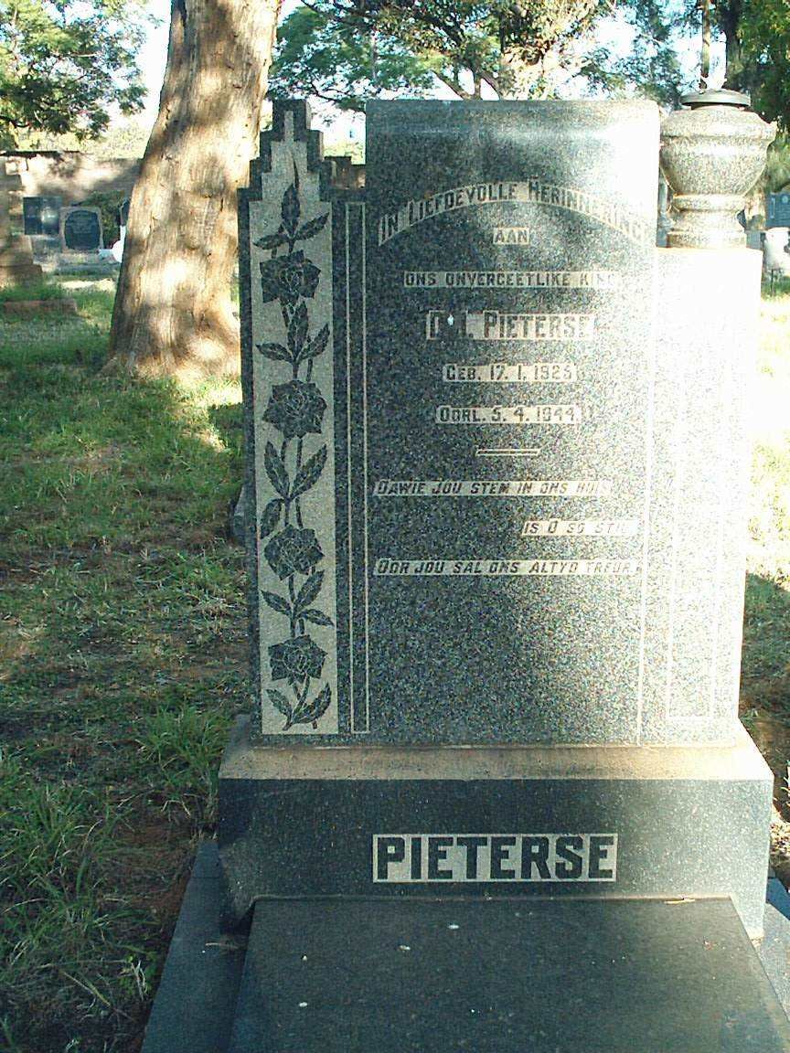 PIETERSE D.M 1925-1944