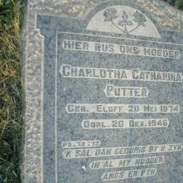 PUTTER Charlotha Catharina nee ELOFF 1874-1946