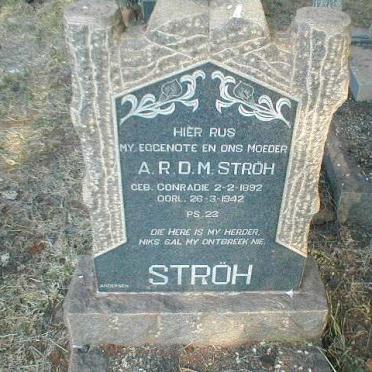 STRÖH A.R.D.M. nee CONRADIE 1892-1942