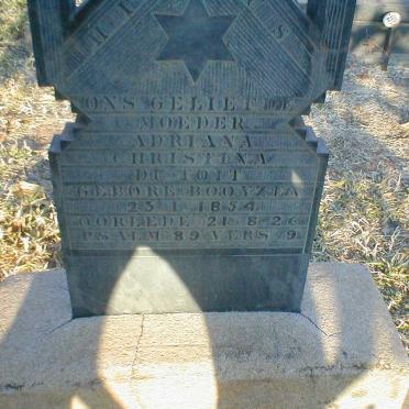 TOIT Adriana Christina, du nee BOOYZEA 1854-1926