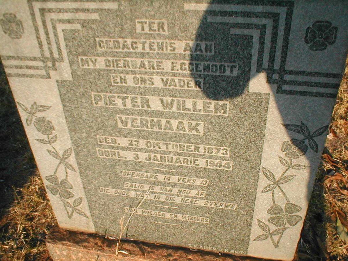 VERMAAK Pieter Willem 1873-1944