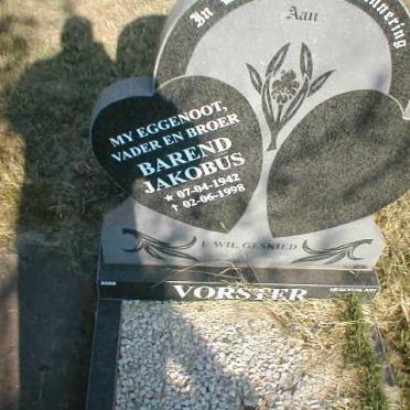 VORSTER Barend Jakobus 1942-1998