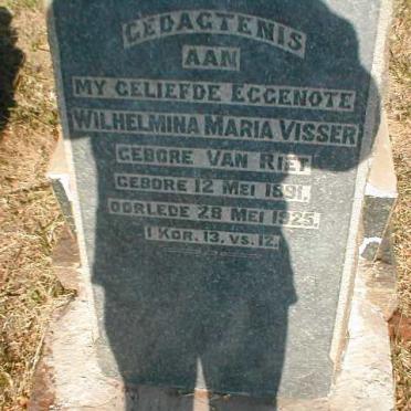 VISSER Wilhelmina Maria nee VAN RIET 1891-1925