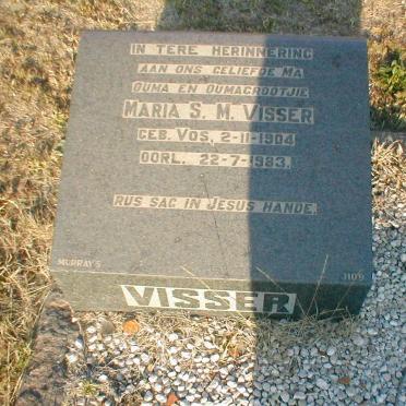 VISSER Maria S.M. nee VOS 1904-1983