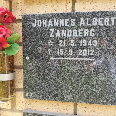 ZANDBERG Johannes Albert 1949-2012