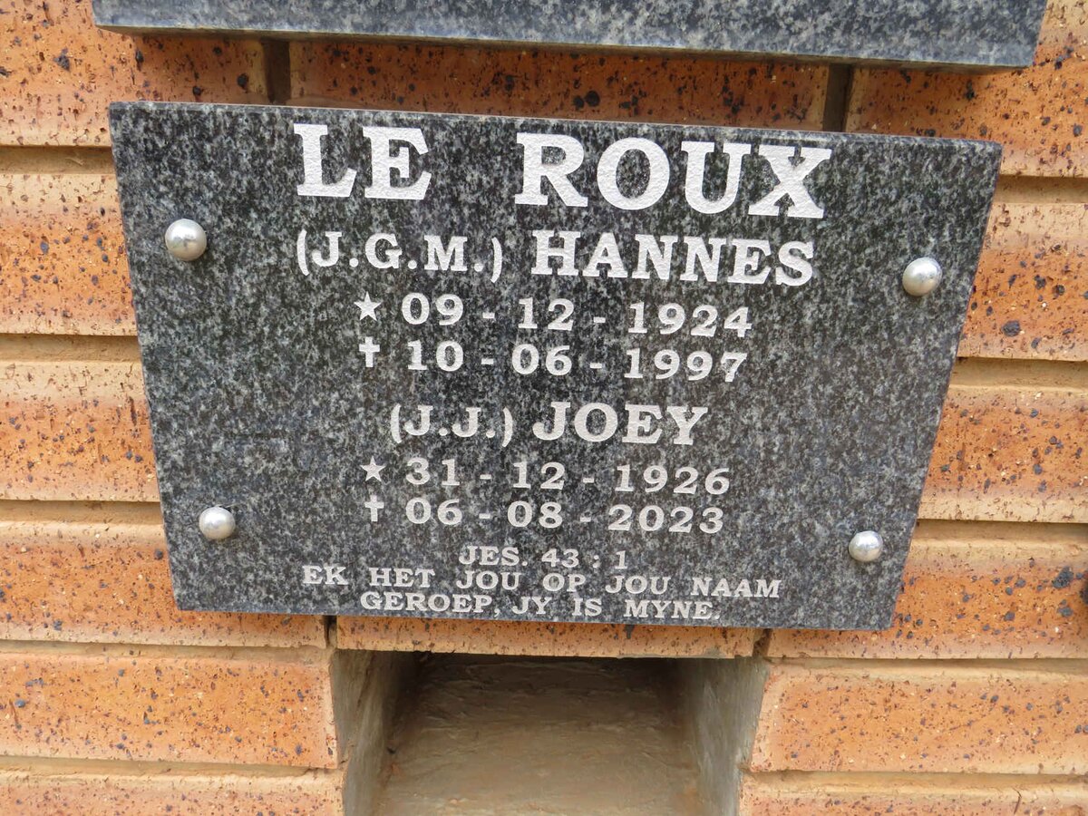 ROUX J.G.M., le 1924-1997 & J.J. 1926-2023