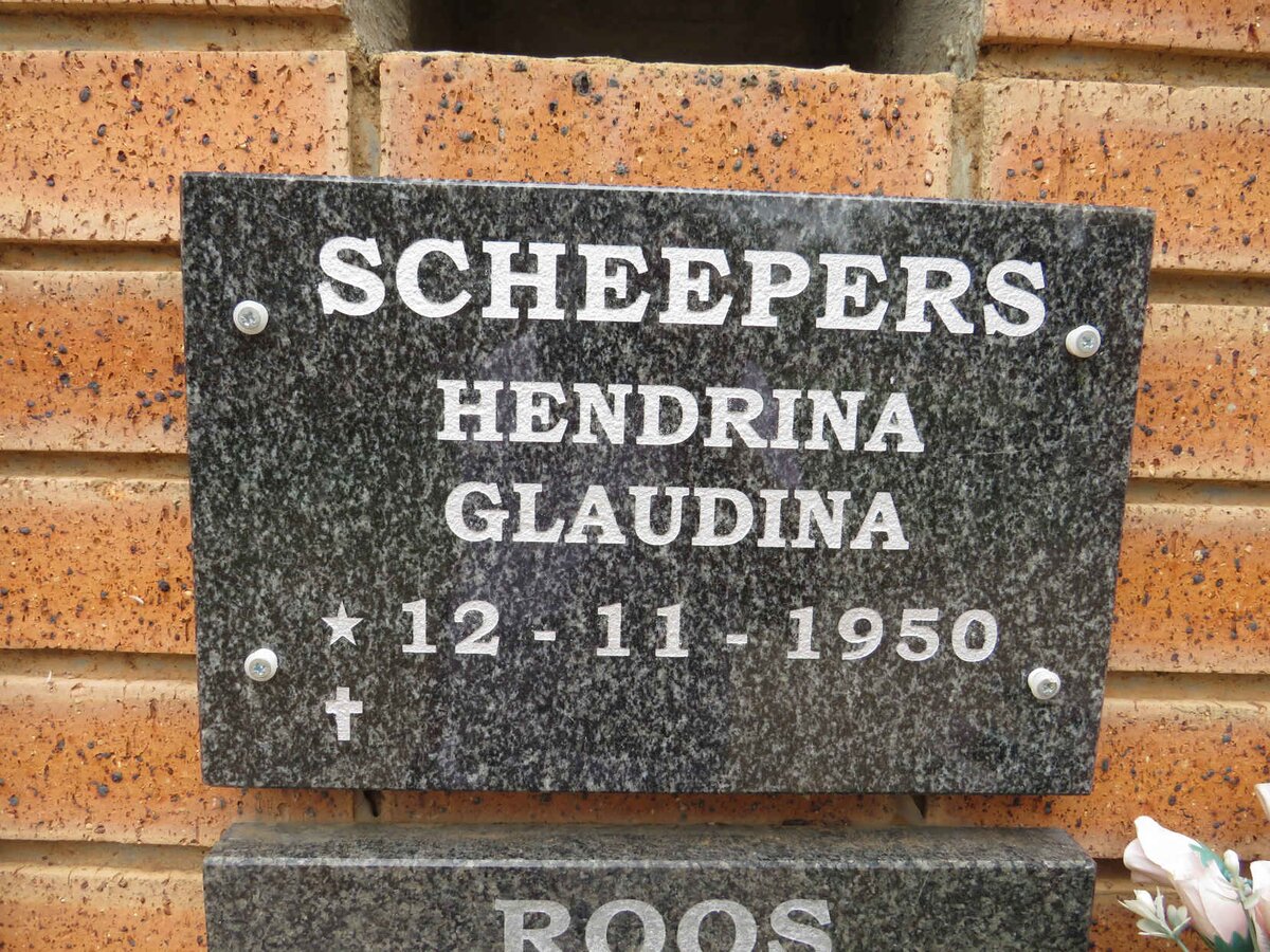 SCHEEPERS Hendrina Glaudina 1950- 