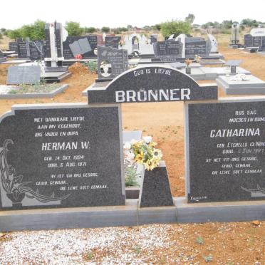 BRONNER Herman W. 1894-1971 &amp; Catharina J. ETCHELLS 1904-1987