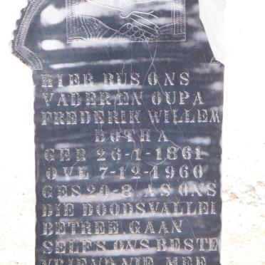 BOTHA Frederik Willem 1861-1960