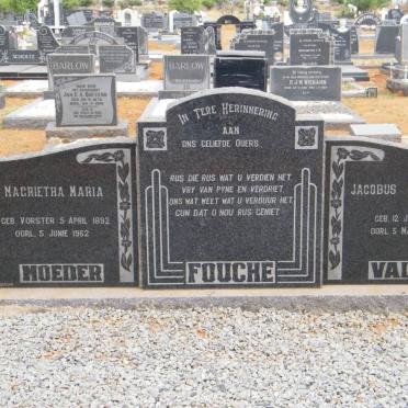 FOUCHE Jacobus Stephanus 1891-1951 &amp; Magrietha Maria 1892-1962
