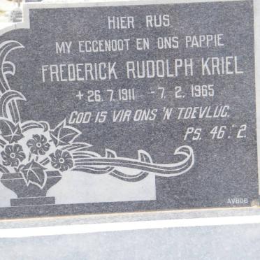 KRIEL Frederick Rudolph 1911-1965