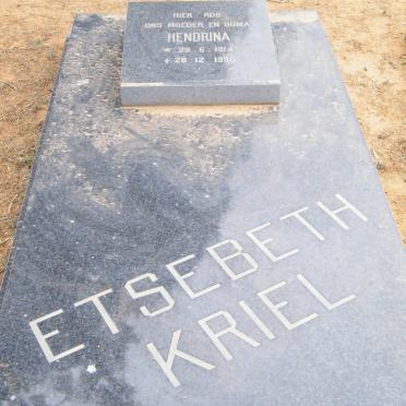 KRIEL Hendrina, Etsebeth 1914-1995