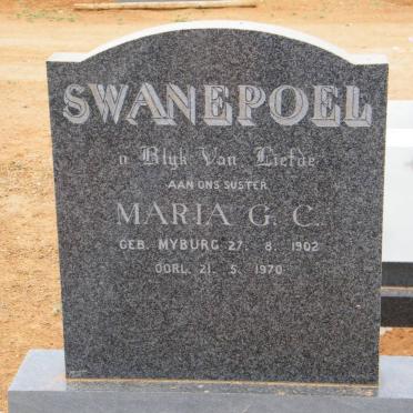SWANEPOEL Maria G.C. nee MYBURG 1902-1970