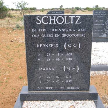 SCHOLTZ C.C. 1909-1998 &amp; M.M. 1918-1999