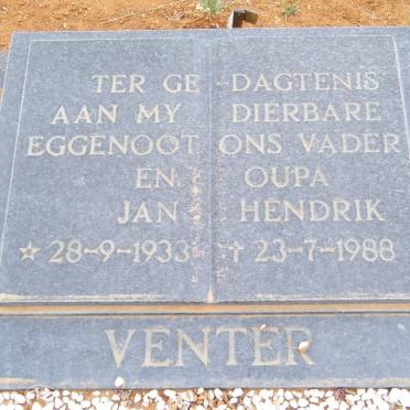 VENTER Jan Hendrik 1933-1988