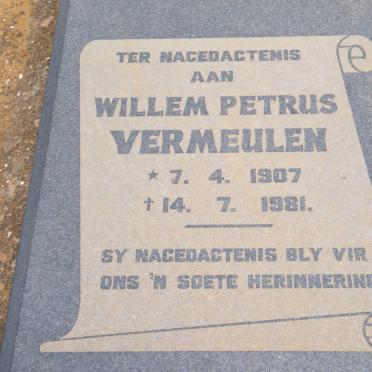 VERMEULEN Willem Petrus 1907-1981