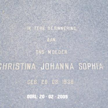 VORSTER Hendrik Jacobus 1921-1983 &amp; Christina Johanna Sophia 1938-2009