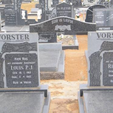 VORSTER Louis P.J. 1913-1983 &amp; Regina C. 1918-2009